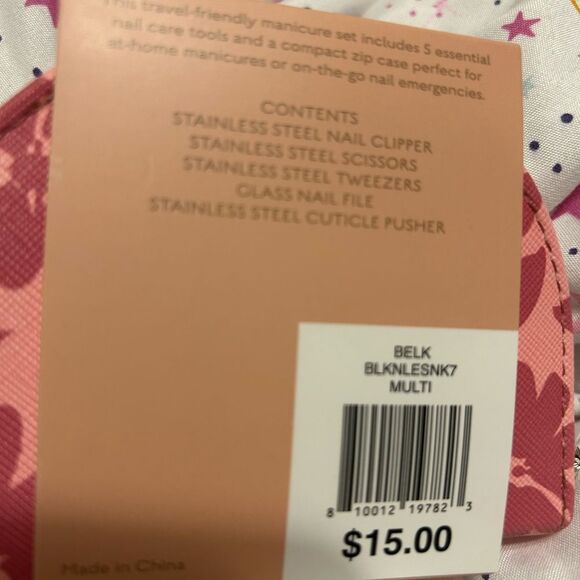 NWT Belk Pink Multi-Color Nail Care Kit - Picture 11 of 11
